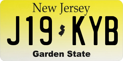 NJ license plate J19KYB
