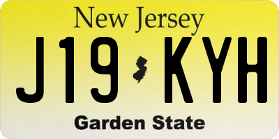 NJ license plate J19KYH