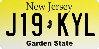 NJ license plate J19KYL