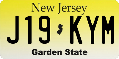 NJ license plate J19KYM