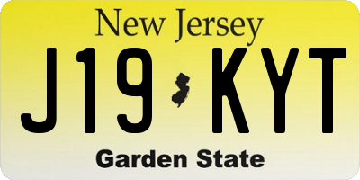 NJ license plate J19KYT