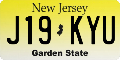 NJ license plate J19KYU