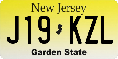 NJ license plate J19KZL