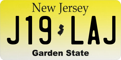 NJ license plate J19LAJ