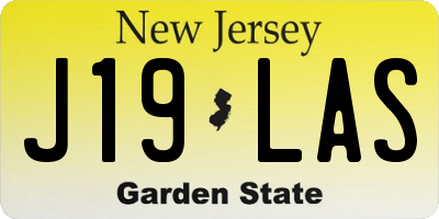 NJ license plate J19LAS