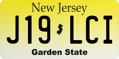 NJ license plate J19LCI