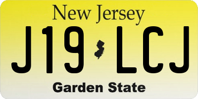 NJ license plate J19LCJ