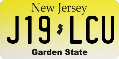 NJ license plate J19LCU