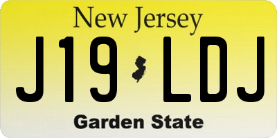 NJ license plate J19LDJ
