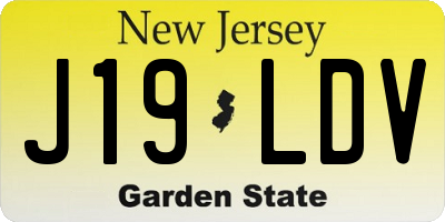 NJ license plate J19LDV