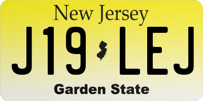 NJ license plate J19LEJ