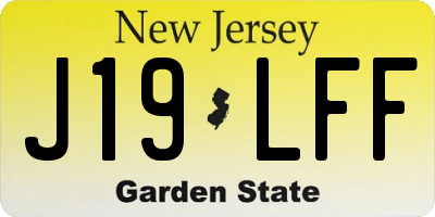 NJ license plate J19LFF