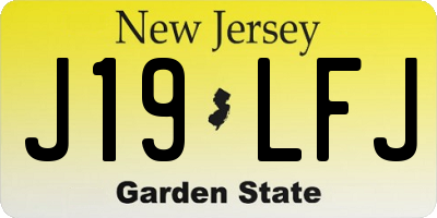 NJ license plate J19LFJ