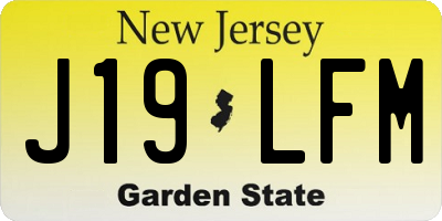 NJ license plate J19LFM
