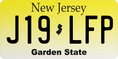 NJ license plate J19LFP
