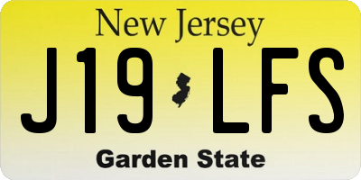 NJ license plate J19LFS