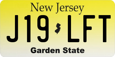 NJ license plate J19LFT
