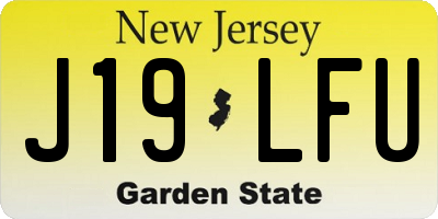 NJ license plate J19LFU