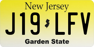 NJ license plate J19LFV
