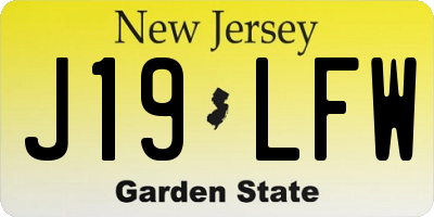 NJ license plate J19LFW