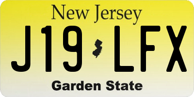 NJ license plate J19LFX