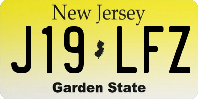 NJ license plate J19LFZ