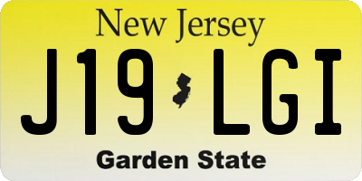 NJ license plate J19LGI