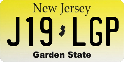 NJ license plate J19LGP