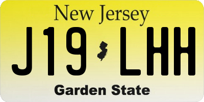 NJ license plate J19LHH