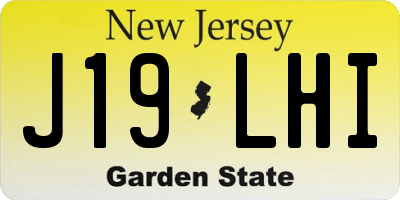NJ license plate J19LHI