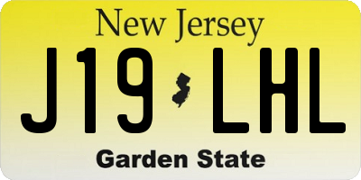 NJ license plate J19LHL