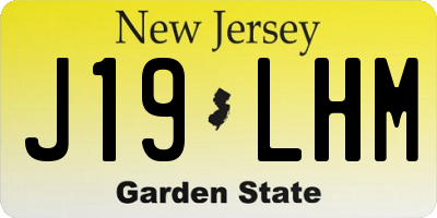 NJ license plate J19LHM