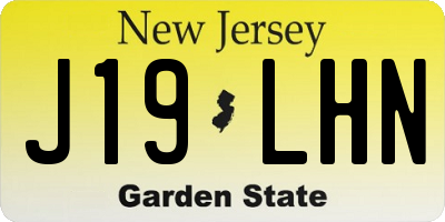 NJ license plate J19LHN