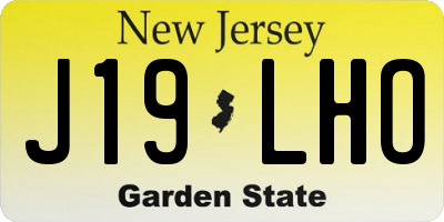 NJ license plate J19LHO