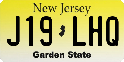 NJ license plate J19LHQ