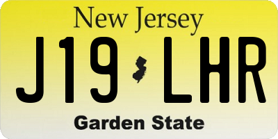 NJ license plate J19LHR