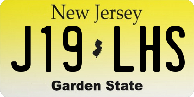 NJ license plate J19LHS