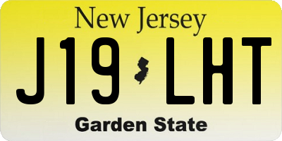 NJ license plate J19LHT