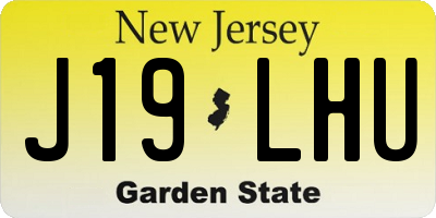 NJ license plate J19LHU