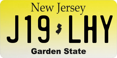 NJ license plate J19LHY