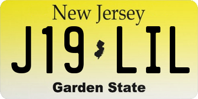 NJ license plate J19LIL