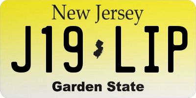 NJ license plate J19LIP