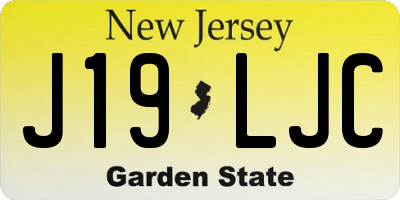 NJ license plate J19LJC