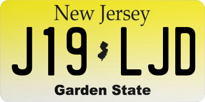 NJ license plate J19LJD