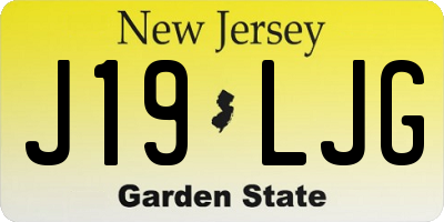 NJ license plate J19LJG