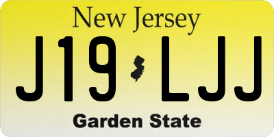 NJ license plate J19LJJ