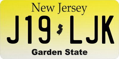 NJ license plate J19LJK