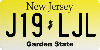 NJ license plate J19LJL