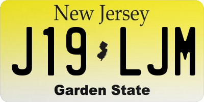 NJ license plate J19LJM