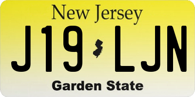 NJ license plate J19LJN